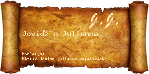 Jovián Julianna névjegykártya